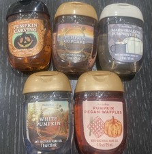 5 Desinfectante de manos mezclado BATH & BODY WORKS Pumpkin Pocketbac, TOTALMENTE NUEVO