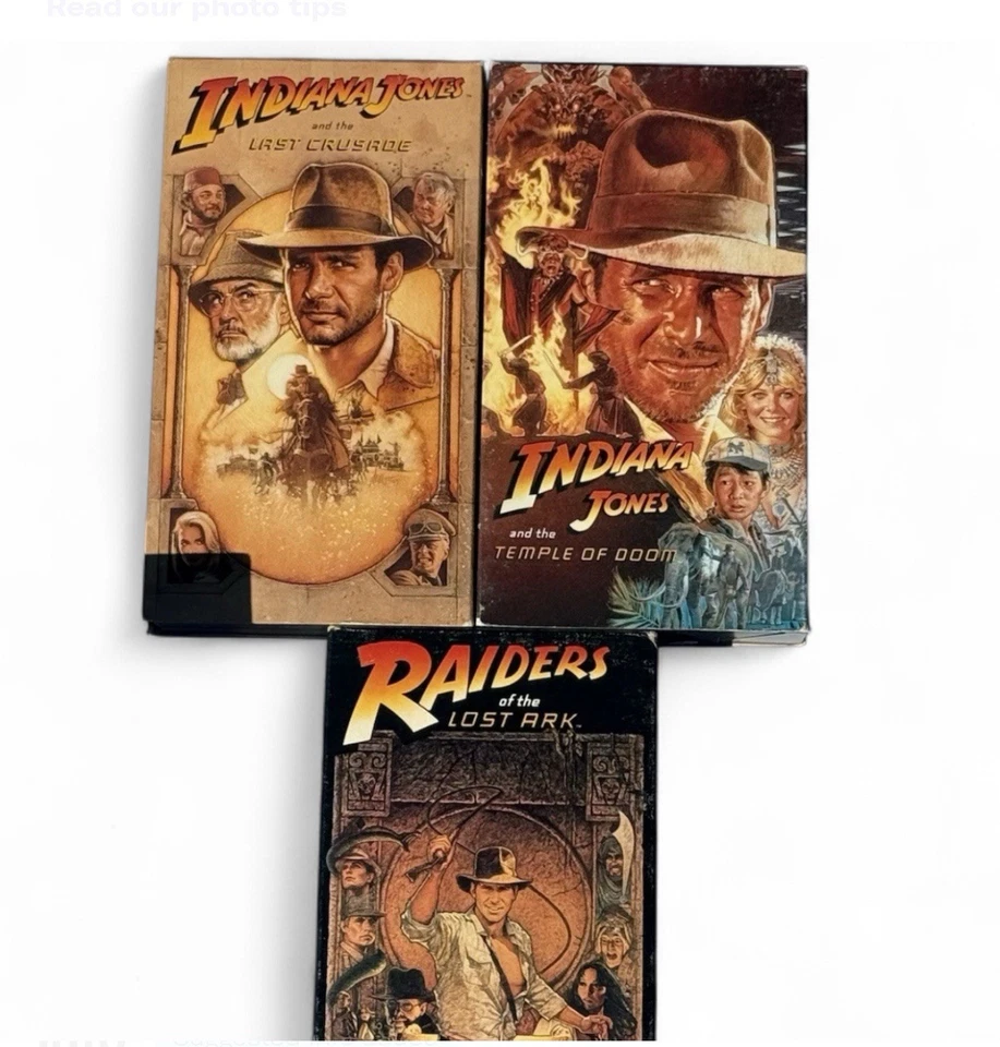 Indiana Jones Trilogy VHS, Raiders of the Lost Ark, Temple of Doom, Last Crusade - Image 3 of 4