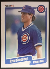 Ryne Sandberg - 1990 Fleer - Chicago Cubs- #40