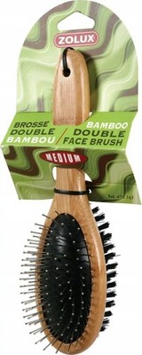 Bamboo Double-Sided Brush Small for Dogs & Cats, Grooming