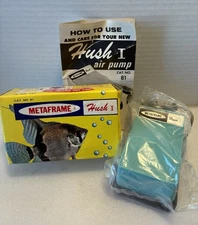 Metaframe Hush I 1968 Aquarium Air Pump Cat. No. 81 New Old Stock in Box NIB