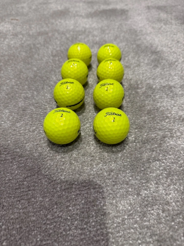 Original 8 x Titleist NXT Tour S Practice Branded Yellow Golf Balls - Image 4 of 4