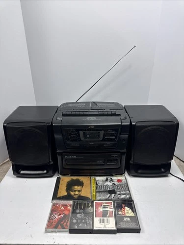 Vintage 1998 JVC PC-X106 CD System Player FM AM Dual Cassette Tested Works Clean