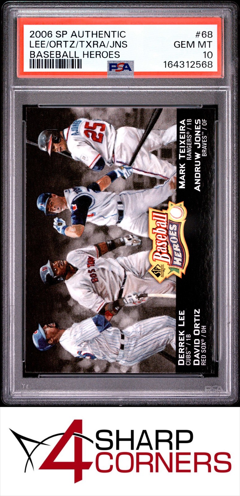 2006 SP AUTHENTIC BASEBALL HEROES #68 DAVID ORTIZ-ANDRUW JONES POP 2 PSA 10