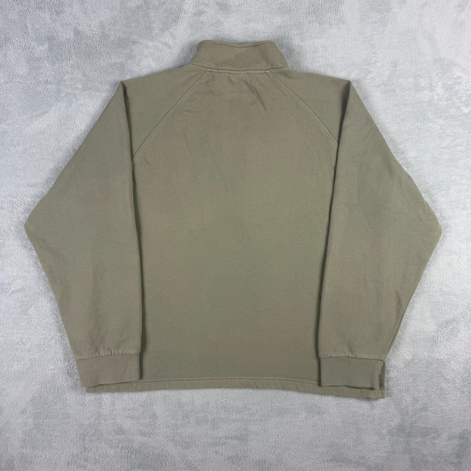 VTG Nike 2000's Y2K Khaki Green Mini Swoosh Oversized Large Half Zip Sweatshirt image 8