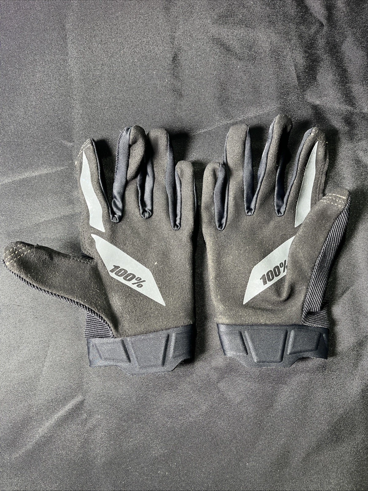 100% Ride Camp Gloves Black Youth Small