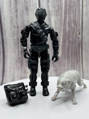 #ad Snake Eyes V2 G.I. Joe 1985 Hasbro Vintage Action Figure With Accessories Wolf $79.99
