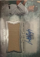 2015 Topps Triple Threads Unity Autograph Jumbo Relics#UAJR-JA Jose Abreu