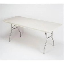 Kwik Covers 3096PK-IVORY 30 x 96 in. Fitted Plastic Table Covers With Elastic