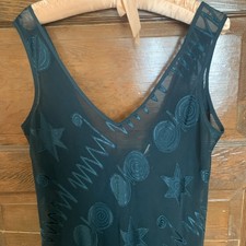 Vintage Victoria Secret Sheer Forest Green Negligee, Pretty , Night Gown, Sz M