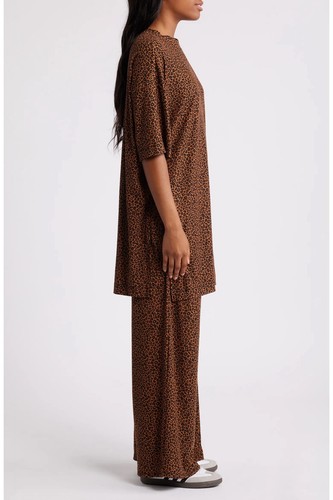 Ensemble combinaison de jeu neuve habillée en léopard Lala tenue oversize taille L - Photo 5/23