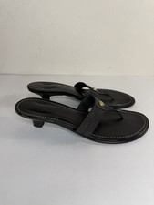 eric javits Sandals Heels Flip Flops Women Size 10M Black