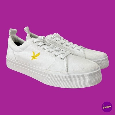 LYLE & SCOTT Herren Aurea Canvas Sneaker, Weiß, UK 9 | EU 43 | US 10