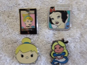 Disney Princess Pins  Lot of 4