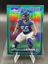 2024 Topps Chrome - J.C. Latham (RC) #270 Green Refractor /250