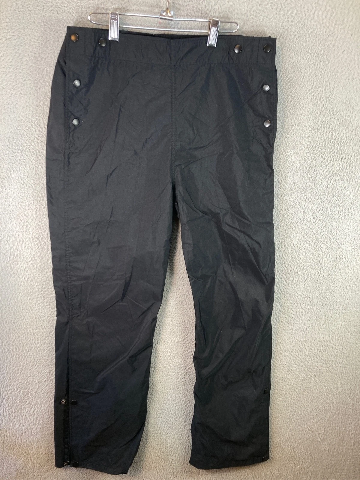 Blauer Pants Mens Small Black Crosstech Waterproof Tactical Gear Ankle Zip Snap
