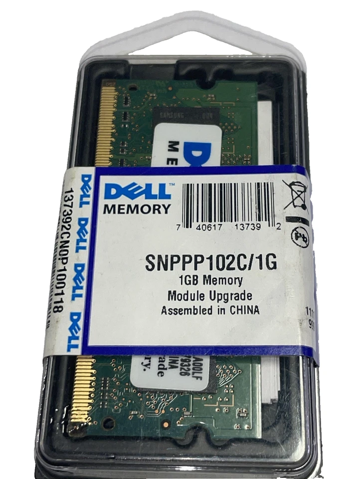 Dell SNPPP102C/1G 800Mhz PC2-6400 200pin 1GB DDR2 SODIMM Laptop RAM - Bild 2 von 2