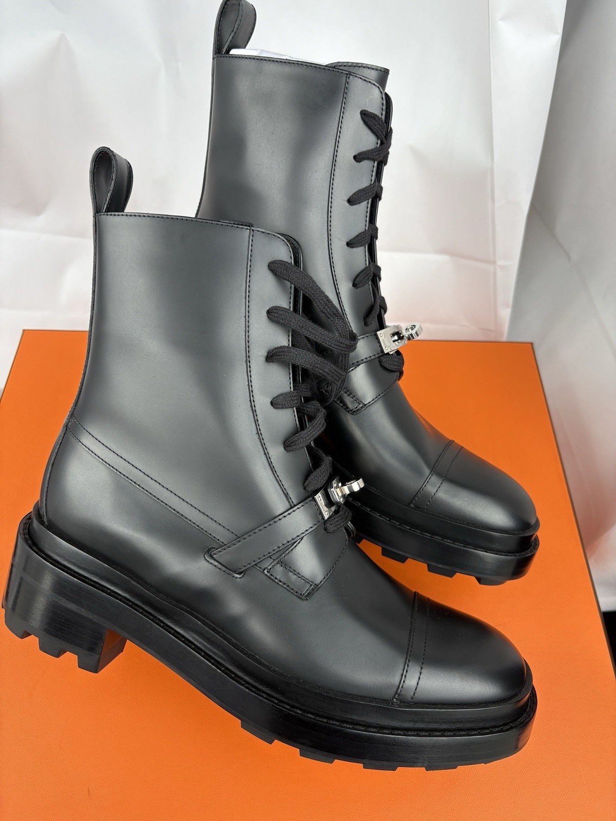Hermes Funk Ankle Boots Size 38 Brand New In Box image 3
