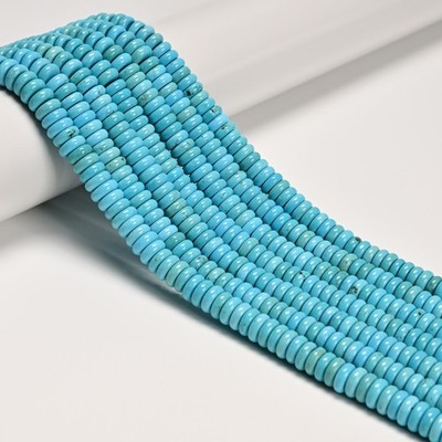 Blue Turquoise Heishi Disc Beads Size 3x8mm 15.5'' Strand (3x8mm)