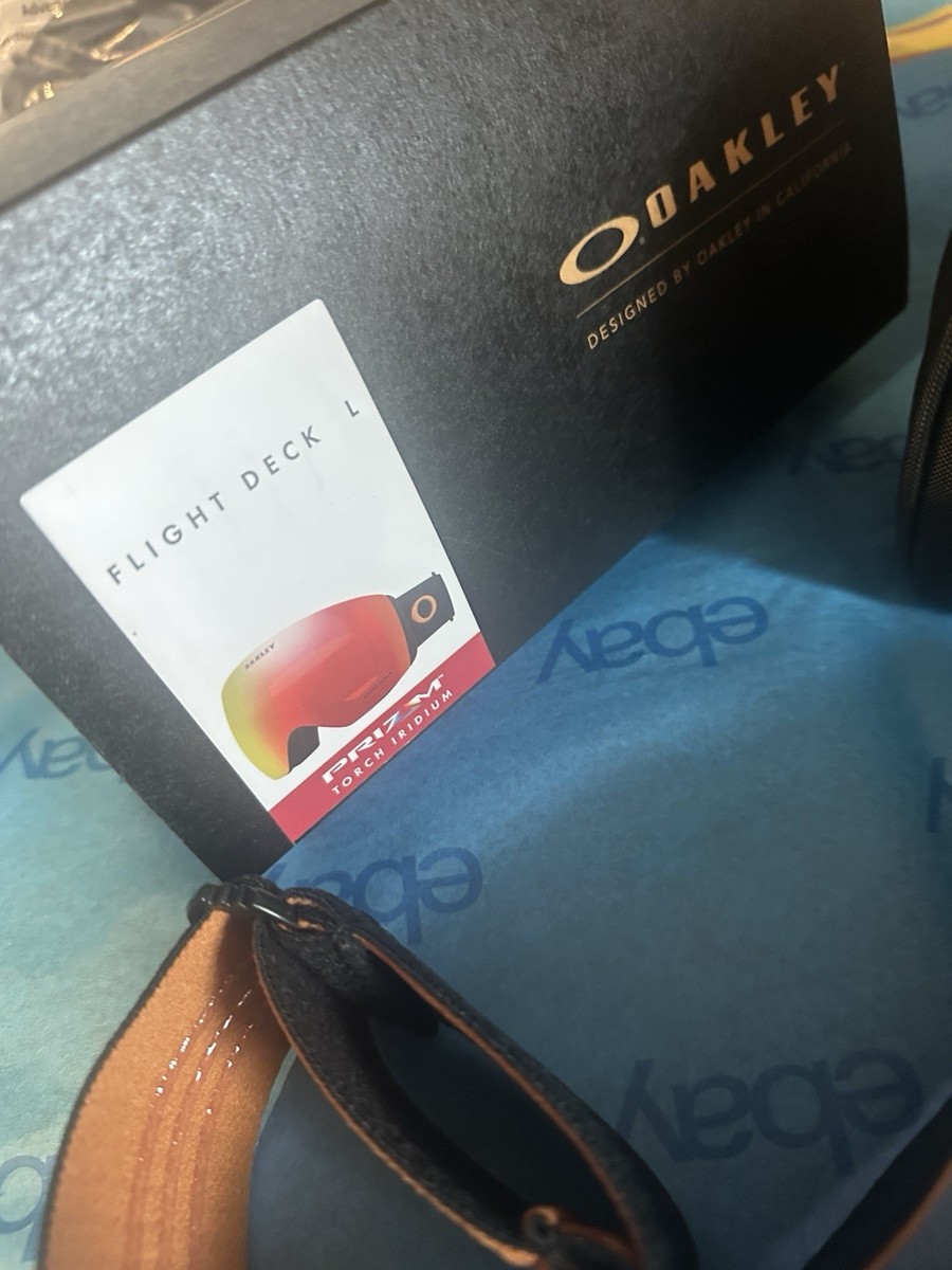 New Oakley Flight Deck L Snow GoggleBlack Thermal / Prizm Torch