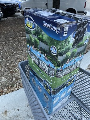 Bestway 56817E 12' x 30'' Steel Pro Max Round Above Ground Pool w/ Pump(Open Box)