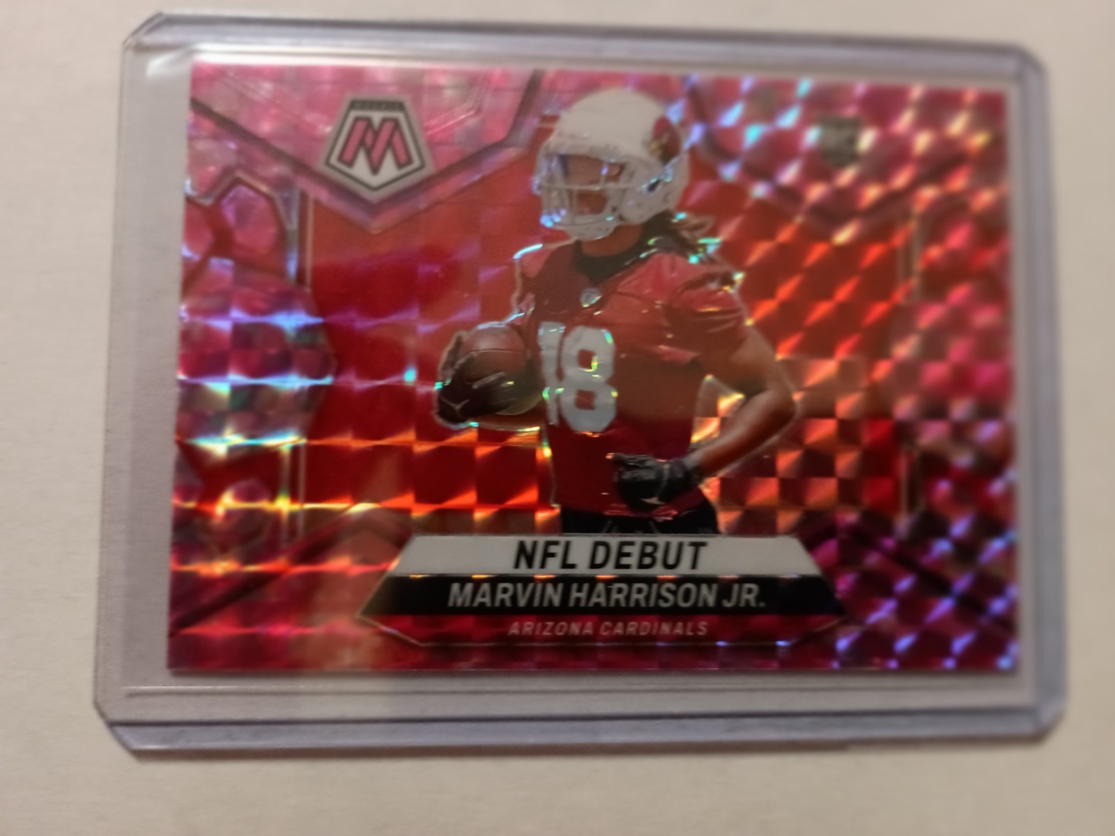 2024 Panini Mosaic Rookie NFL Debut Marvin Harrison Jr #283 Red Sparkle Prizm RC