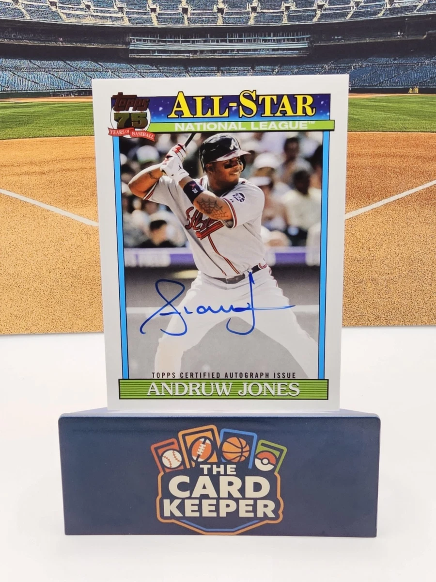 Topps Andruw Jones Baseball Autographed Sports Trading Cards