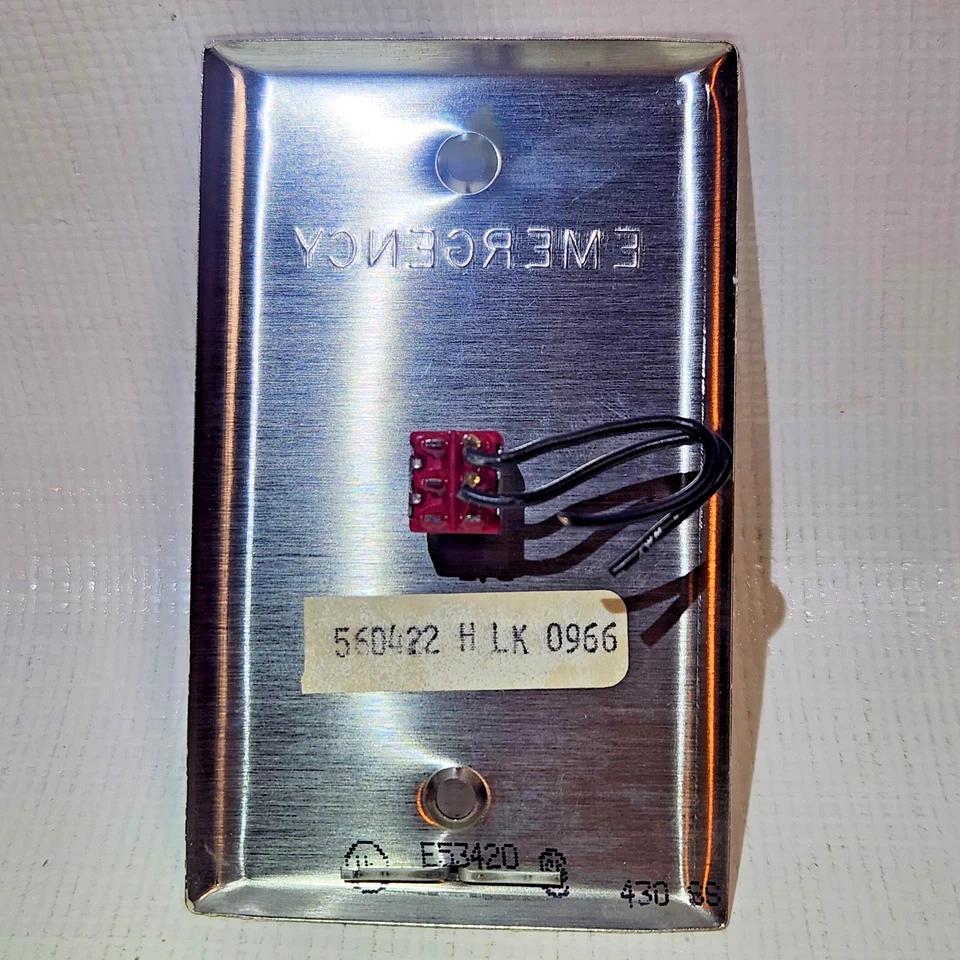 Interruptor de llave de llamada de emergencia Mulberry placa de pared 1 velocidad 430 SS con C&K U21 Foto 3 de 4