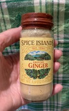  Spice Islands Ginger Glass Bottle Paper Labe...