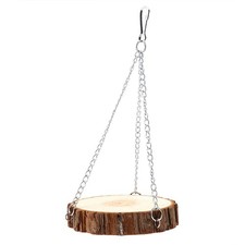 Wooden Natural Eco Friendly Portable Pet Swing Toy for Hamster