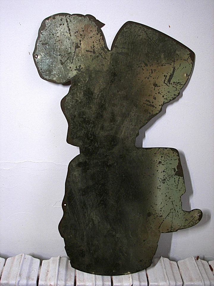 Rare Plaque Pub Tôle PECHEUR BIERE d'ALSACE 1950 Beer Ad Tin Sign Werbeschild #3 - Photo 2/4