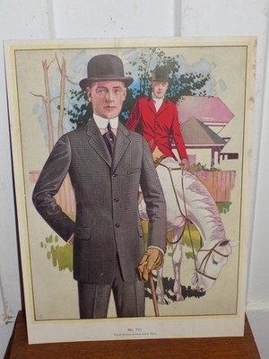 Vintage Men s Cardboard Fashion Store Display Sign