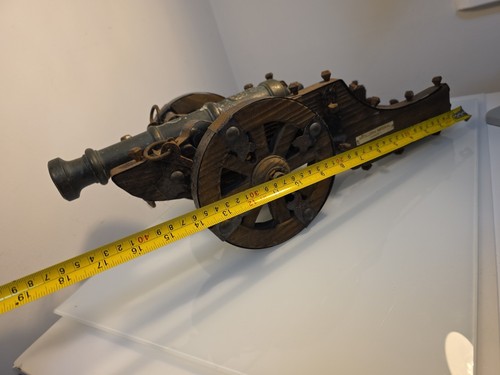 Vintage large cannon figure standing model 50 cm decoration early 70s - Picture 13 of 24