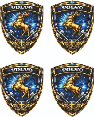 Volvo Aufkleber 4 X 72mm X 57mm Tuning Auto Sticker Wetterfest Doppelt Laminiert - Bild 1 von 4