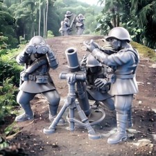 WW2 Soviet Mortar Unit 3X figures 28mm 1/56 for Wargames and Collectors
