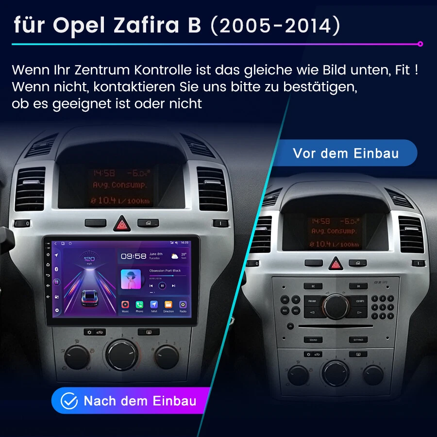 6+128GB 8 Kern Für Opel Zafira B Astra H Android Carplay Autoradio GPS NAVI DAB+ - Bild 3 von 4