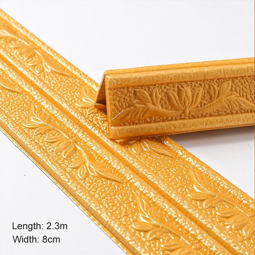 Removable SelfAdhesive Ceiling Corner Line Border Skirting Waist Line Wall Trim - Picture 7 of 22