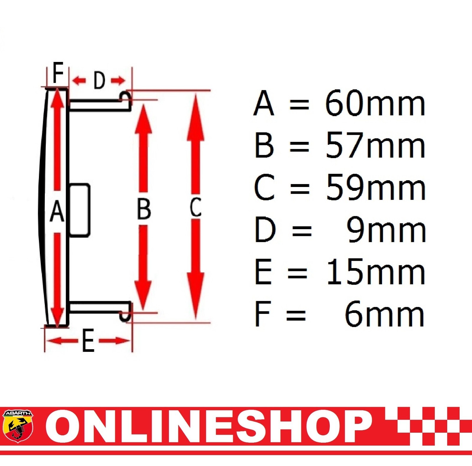 Tappi coprimozzo OZ Racing rossi 60 mm - 4 pezzi foto 2