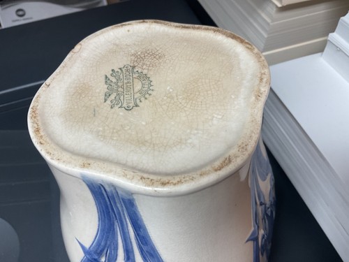 Antica botte per biscotti Villeroy & Boch Mettlach con coperchio e manico Iris - Foto 11 di 13
