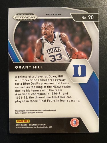 2021-22 Panini Prizm Draft Picks Orange Cracked Ice Grant Hill #90 - Picture 2 of 2