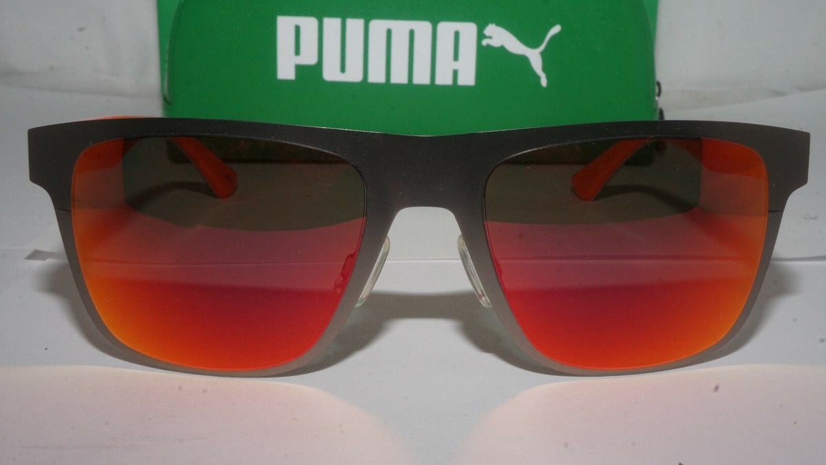 PUMA New Sunglasses Black Fire Mirror Wynwood PU0069S 002 53 19