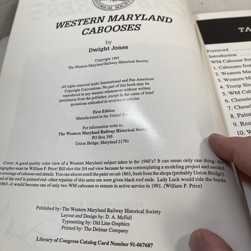 Western Maryland Cabooses Dwight Jones Railroad Train Book 1991 - Bild 5 von 12