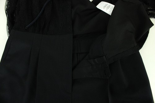 SANDRO Jumpsuit Damen (EU) 42 Wollmischung Falten Spitze Schwarz - Bild 5 von 9