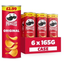 Pringles Sharing Crisps - Full Case 6 x 165g - Choose Flavour, 6 Months + Dates