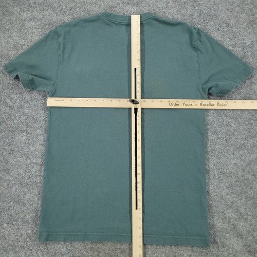 Dickies Shirt Men's Small Green Crew Neck Short Sleeve Logo Patch Pocket Adult S - Picture 10 of 14