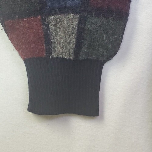 Paul Shark Mens Wool Sweater Dark Plaid Crewneck Longsleeve Size XL Warm Outdoor - Picture 8 of 13