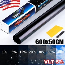 600cm Uncut Roll Window Tint Film 5 Vlt 20x 20ft Feet Car Home Office Glass