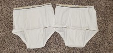 Vintage JC Penney Briefs Lot 2 Black/Gold Stripe, Cotton, Made in USA, Sz. 36