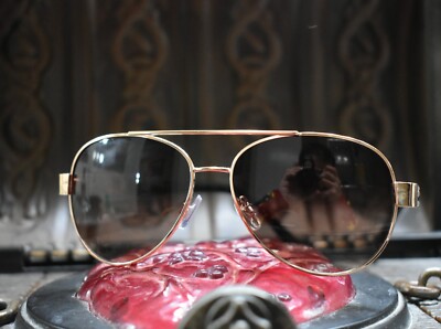 Jennifer Lopez Designer Gold Metal Aviator Sunglasses with Brown Lenses Rhinestone Side Jennifer Lopez JLO GOLD Metal Brown Gradient  main image 2