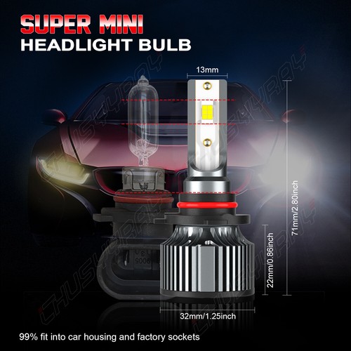 4pc 9012 H3 Combo LED Headlight Bulbs High Low Dual Beam + Fog Light Xenon White - 第 10/16 張圖片